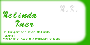 melinda kner business card